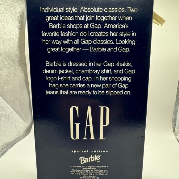 Vintage 1996 GAP BARBIE Doll Special Edition Mattel Exclusive NEW IN BOX *read - Picture 5 of 7